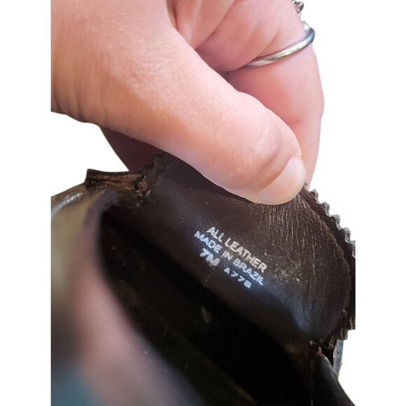 Tory Burch Loafers Women's 7 Pewter Metallic Leather Driving Shoes - Picture 4 of 8